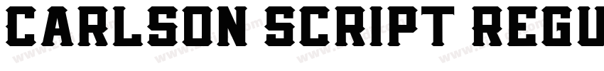 Carlson script Regul字体转换
